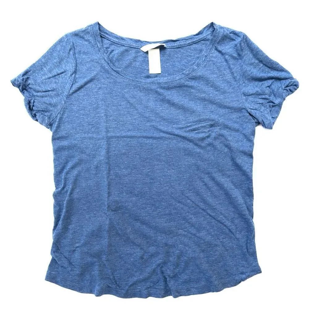 H&M Blue Heather T-Shirt XS Short Sleeve Basic Casual Tee